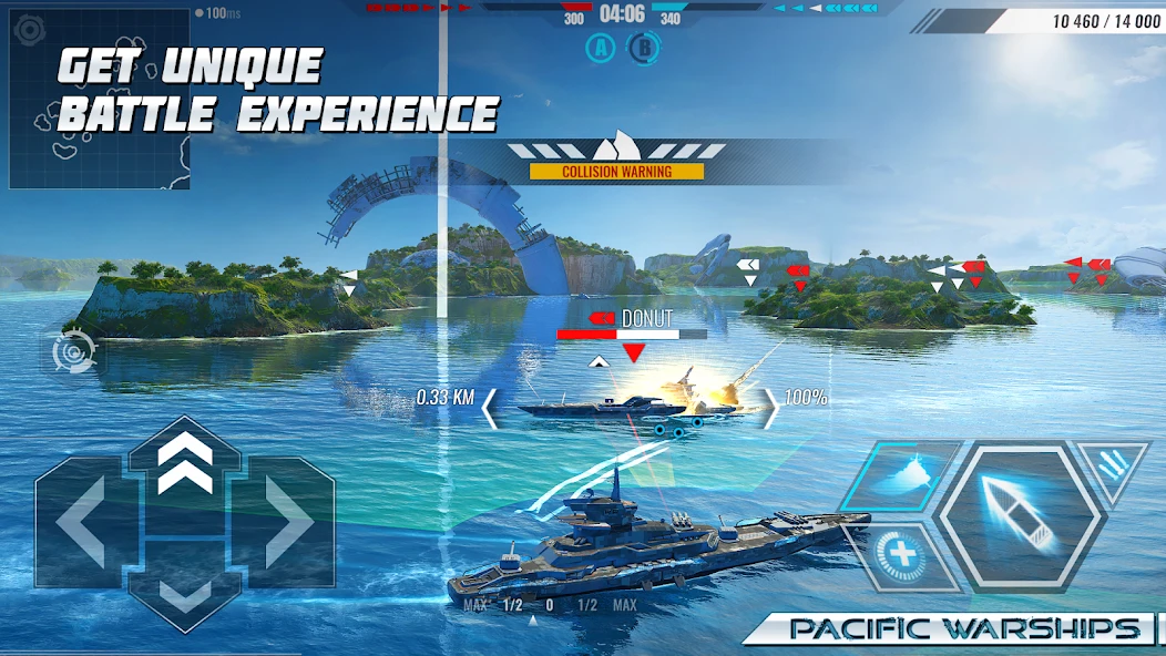 Pacific Warships: Online Wargame PvP Naval Shooter screenshot 1