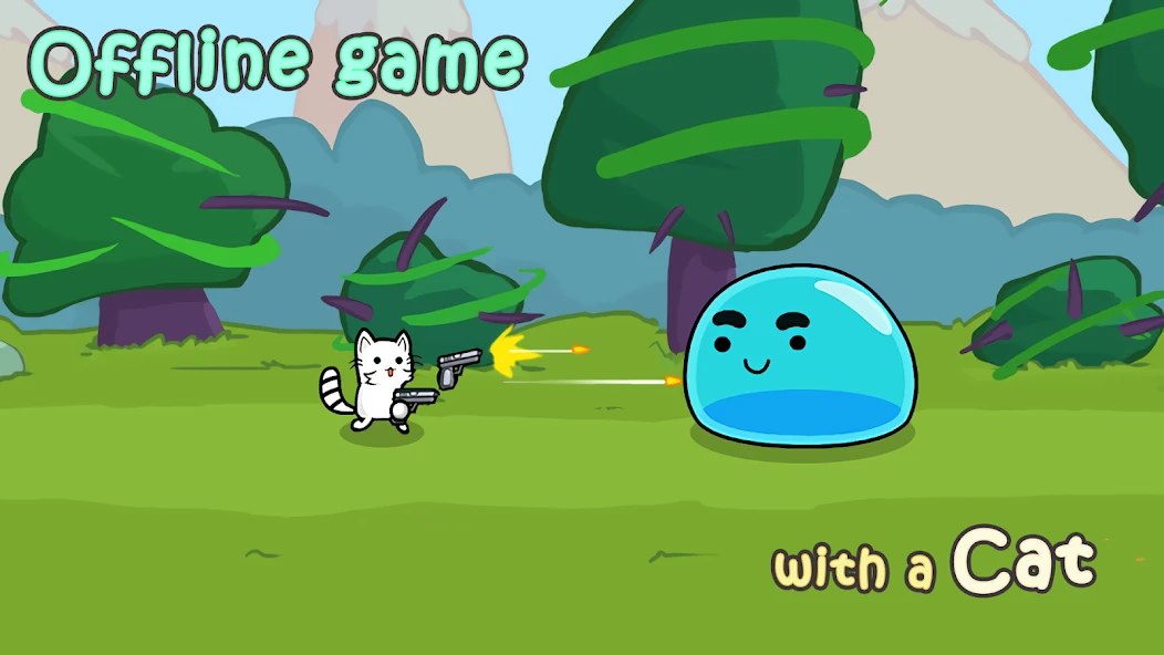Cat shoot war: offline games screenshot 2