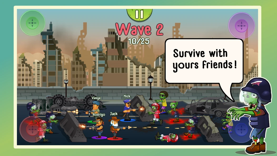 Four guys & Zombies (four-player game) screenshot 1