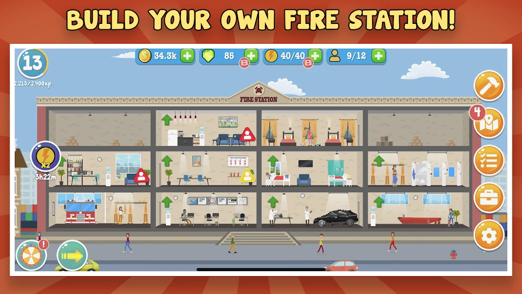 Fire Inc: Classic fire station tycoon builder game screenshot 1