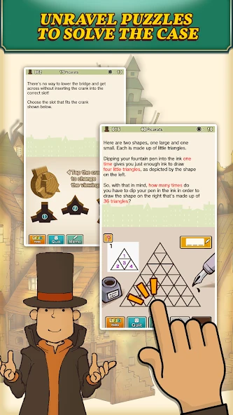 Layton: Curious Village in HD screenshot 3