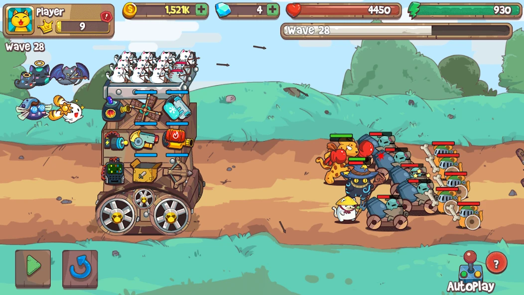 Cat'n'Robot: Idle Defense - Cute Castle TD Game screenshot 5