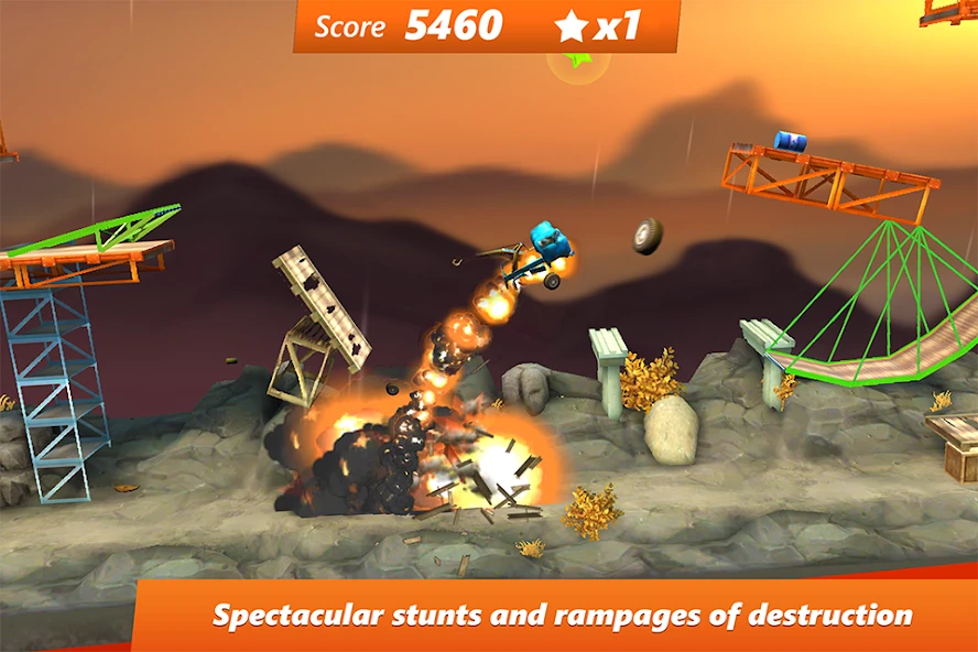 Bridge Constructor Stunts screenshot 2