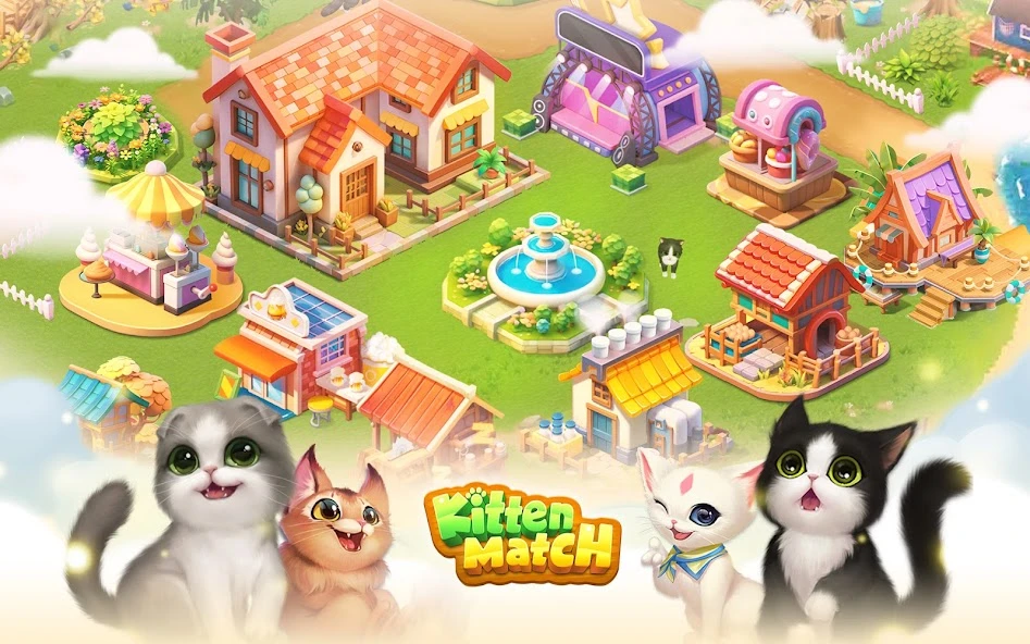 Kitten Match-Mansion & Pet Makeover screenshot 1