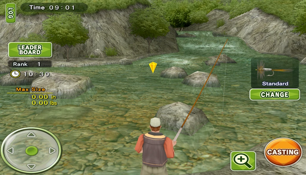 Download Fly Fishing 3D (MOD, unlocked/coin) 1.5.0 screenshot 1