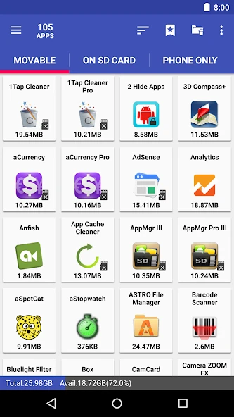 AppMgr Pro III (App 2 SD) APK screenshot 1