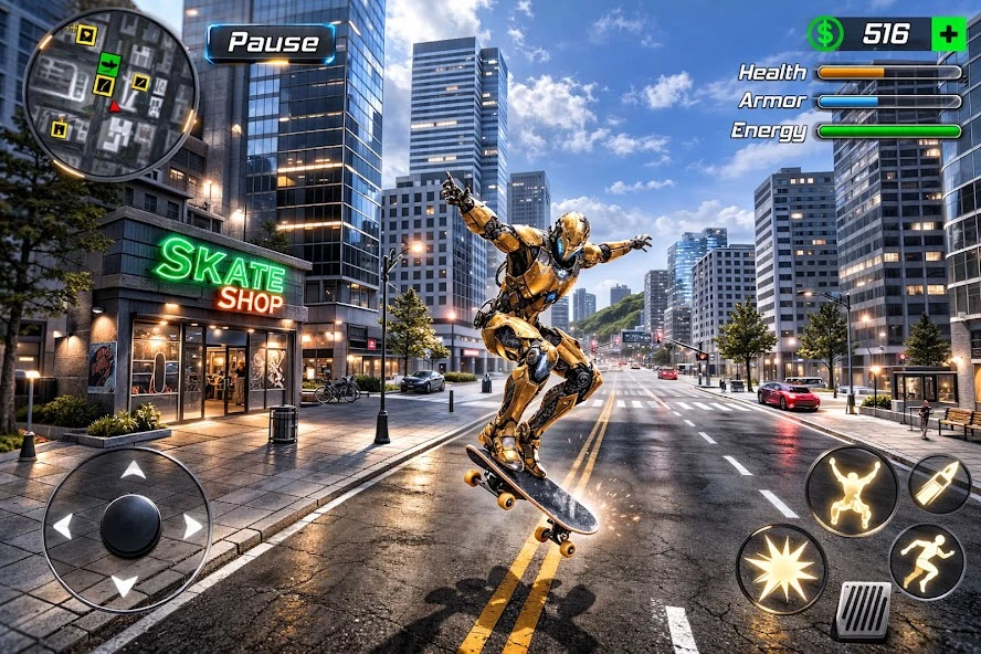 Super Crime Steel War Hero Iron Flying Mech Robot screenshot 1