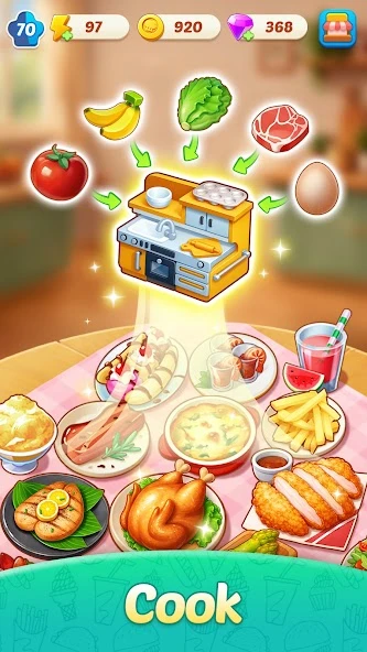 Merge Cooking: Theme Restaurant APK screenshot 3