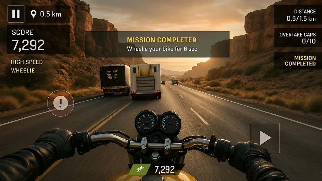 Real Moto Rider: Traffic Race APK screenshot 4