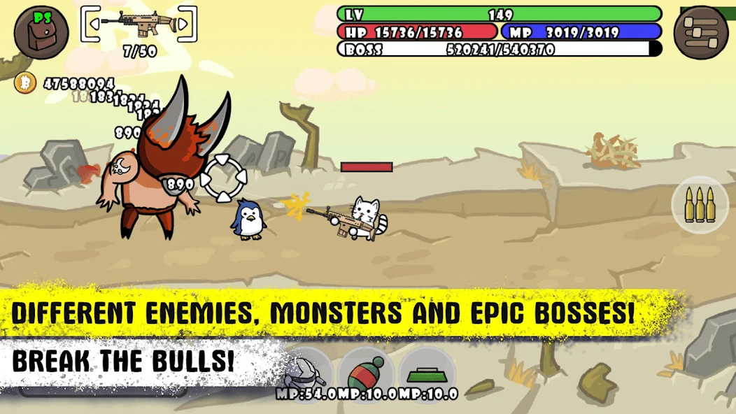 Cat shoot war: offline games screenshot 5