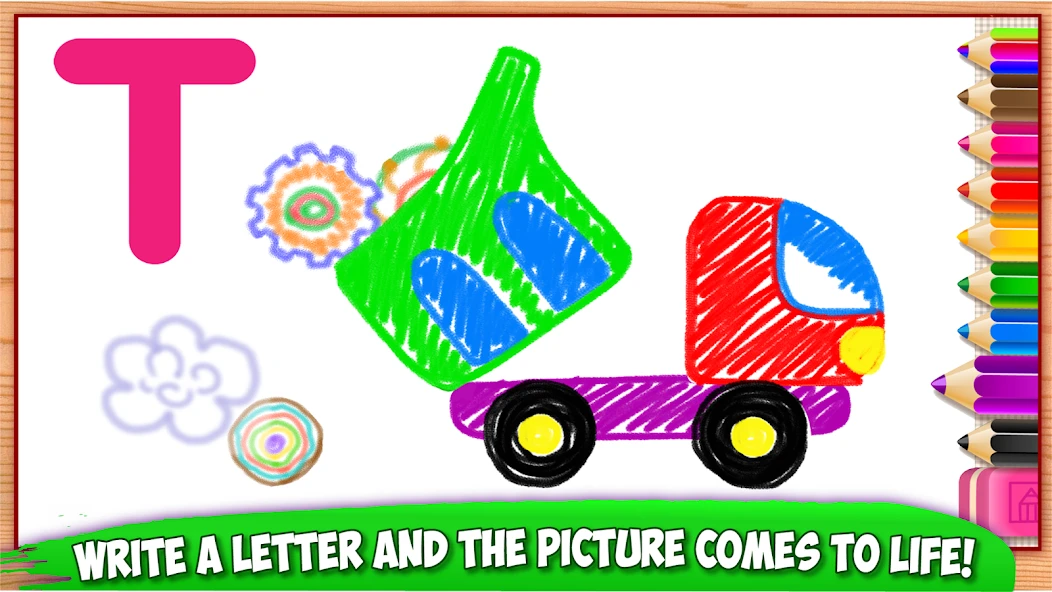ABC DRAW! Alphabet games Preschool! Kids DRAWING 2 screenshot 5