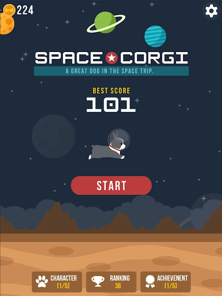Space Corgi - Dog jumping space travel game screenshot 5