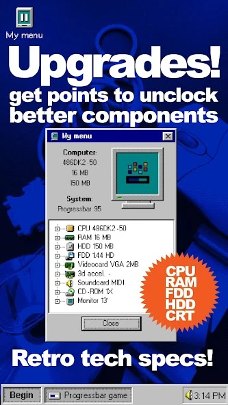 Progressbar95 - easy, nostalgic hyper-casual game screenshot 5