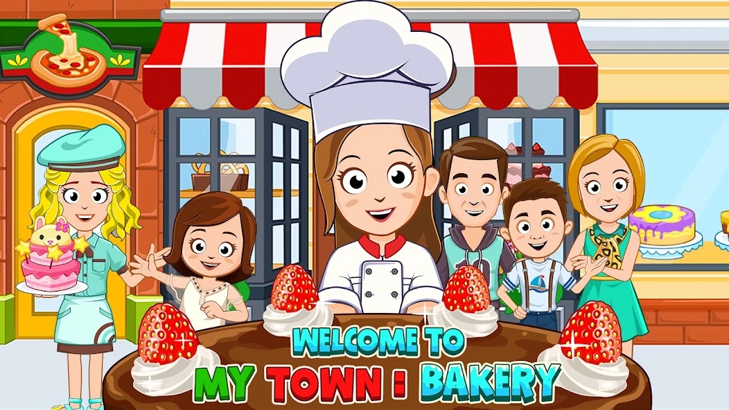 My Town : Bakery & Pizza Store Free screenshot 1