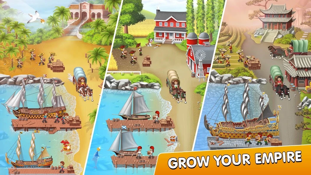 Pocket Ships Tap Tycoon: Idle Seaport Clicker screenshot 1