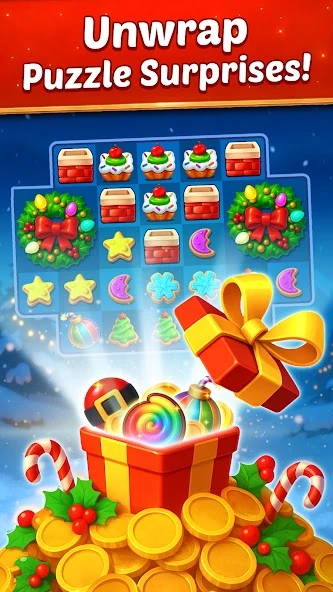 Download Christmas Cookie - Fun Match 3 (MOD, unlimited coins) 2.1.2 screenshot 5