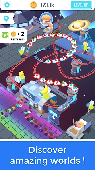 Idle Roller Coaster screenshot 3
