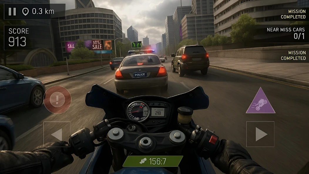 Real Moto Rider: Traffic Race APK screenshot 2