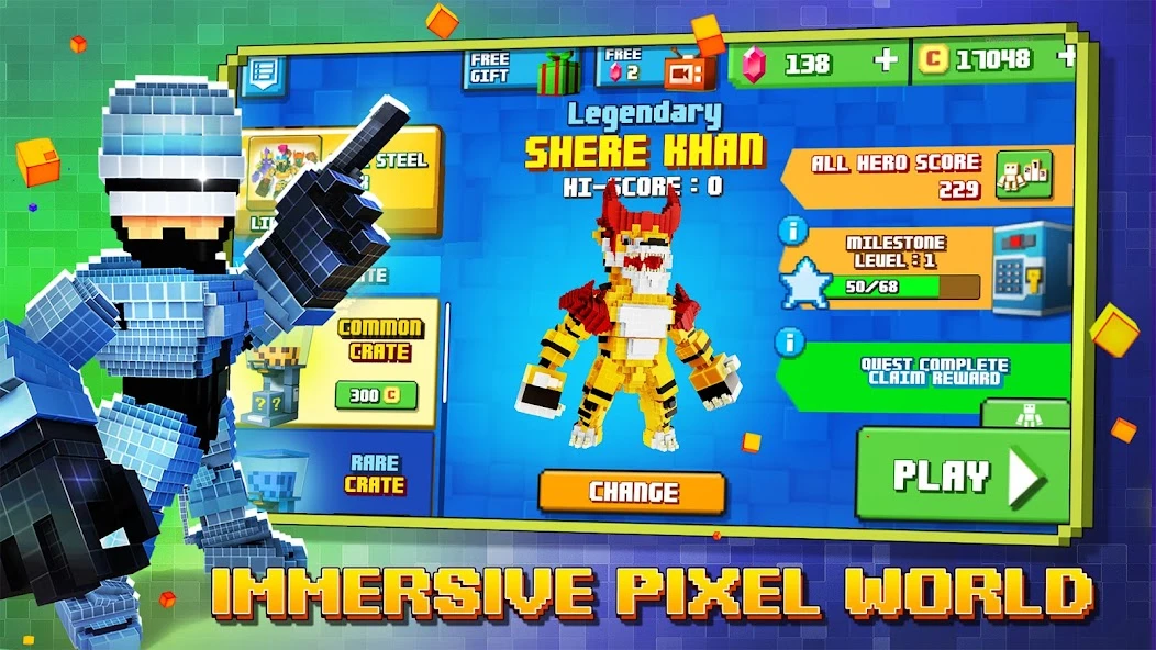 Download Super Pixel Heroes (MOD, Unlimited Coins) 1.2.162 screenshot 2