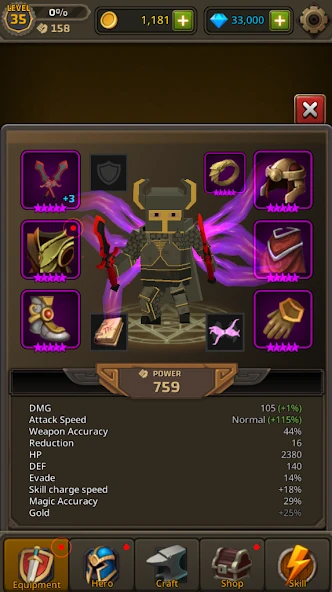 Pixel Blade Arena : Idle action Dungeon RPG screenshot 1