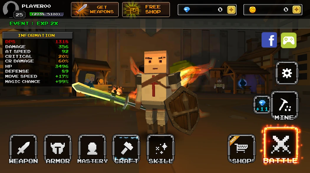 PIXEL BLADE M(пикселей лезвие) screenshot 1
