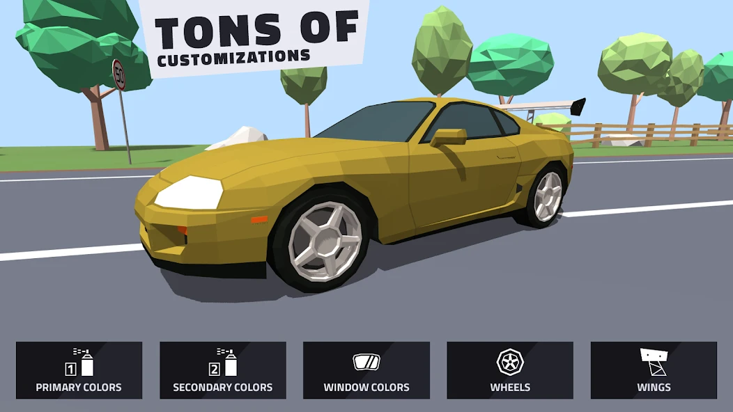 Polygon Drift: Traffic Racing APK screenshot 4