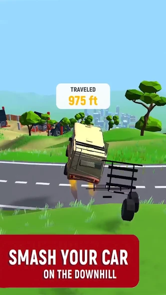 Crash Delivery: разбей машину прыжком с трамплина screenshot 3