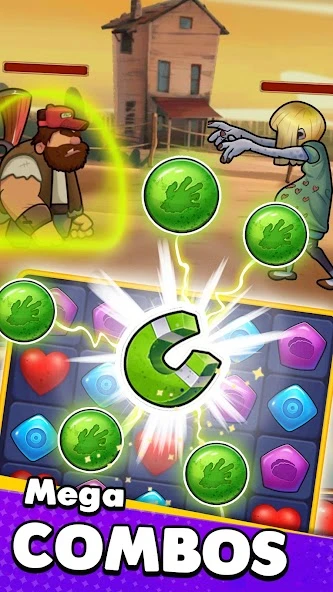 Zombie Puzzle - Match 3 RPG Puzzle Game screenshot 3