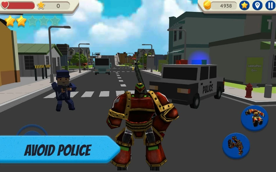Robot Hero: City Simulator 3D screenshot 2