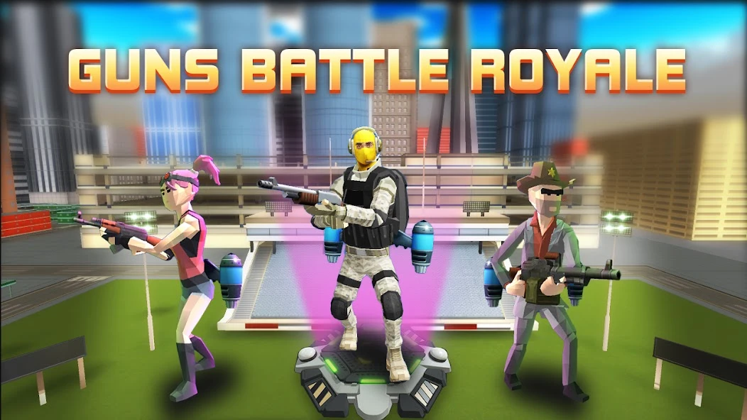 Guns Battle Royale: Free Shooting Game- Pixel FPS screenshot 1