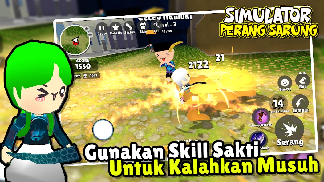 Simulator Perang Sarung 3D APK screenshot 1
